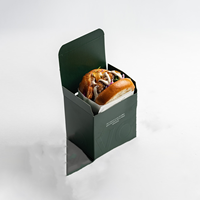 Boîtes personnalisées avec logo-Boîtes à hamburger de luxe et sac à frites Récipients alimentaires jetables