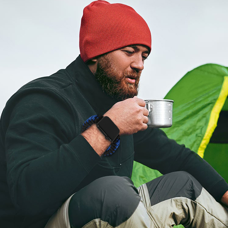 Baiyuheng Rugged Outdoor Survival Nylon Rope Paracord Wrist Watch Band Strap For iwatch