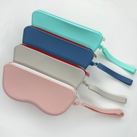 Étui à lunettes en silicone motif dessin animé, étui à lunettes en silicone étanche et anti-poussière, motif personnalisé, DIY simple, sacs pour lunettes de maman