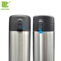 Bouteille d'eau de sport isolée sous vide en acier inoxydable de haute qualité de 480ml Conception de groupe unique Logo personnalisé Support de thermos en vrac