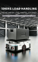 1000kg Lastdragende Verborgen Heftruck AGV Enkel/Dubbele Laser Optioneel Lithium IJzer Fosfaat Batterij 6-8 uur Werkduur Obstakelvermijding