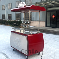 Mobiele Outdoor Vers Fruit Staan Opvouwbare Karren Voor Straatverkopers Hand Duwen Food Kar Te Koop