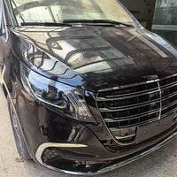 LXRV Nuevo Kit de Carrocería Original Facelift, Parachoques Delanteros para Benz Mercedes Maybach W447, Ensamblaje de Parachoques Delantero Negro, Fácil Instalación