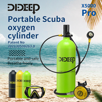 X5000Pro/D+ DIDEEP Factory 2L 35 Minutes Diving tank OEM Ensemble complet de plongée sous-marine avec petit réservoir de plongée