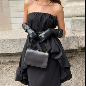 Femmes Casual Street Style 2025 Printemps Été Blanc Sexy Off-Shoulder Tube Top <span class=keywords><strong>Dress</strong></span> - Product Image 3