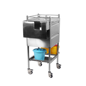 Carrito Médico Red Star HX-ZTA-46 de Acero Inoxidable con Doble Cajón y Cubetas para Uso Hospitalario - Product Image 3