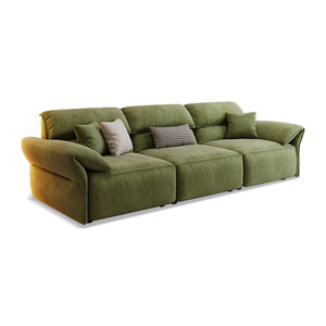 Lit multifonctionnel de style italien vert en tissu anti-rayures rétractable - Product Image 2