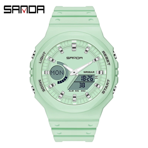 Montre pour homme SANDA 6016, dernière collection, haut de gamme, prix bas, design populaire, meilleur prix, design élégant, bracelet en silicone. - Product Image 5