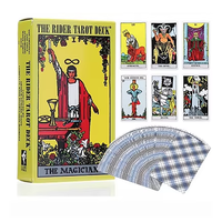 Jeu de cartes de tarot personnalisé avec logo, papier imprimé de conception classique 350 g/m², cartes à jouer avec guide pour jeux personnalisés