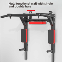 Barre de traction murale réglable en acier KJ et station de dips – Équipement d'exercice portable pour la maison