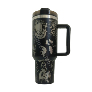 Bán Buôn Hot Bán Xe Phích Thép Không Gỉ 40 Oz Mô Hình Mới Hỗ Trợ Tùy Chỉnh Khắc Cốc Thủy Tinh Với Xử Lý Và Vòi Bìa - Product Image 1