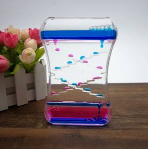 UCHOME Vente en gros <span class=keywords><strong>Sablier</strong></span> dynamique créatif à gouttes d'<span class=keywords><strong>huile</strong></span>, avec entonnoir en plastique, décoration liquide - Product Image 2