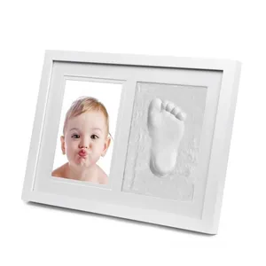 Cadre en argile à impression 3d de bébé, avec les mains et les pieds, pour photo de nouveau-né, pour décor familial et couleur personnalisée