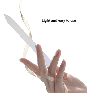 Offre spéciale, logo personnalisé, lime à ongles double face lavable en verre cristal, outil de polissage pour manucure colorée - Product Image 4