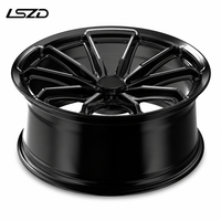 Jantes tout-terrain LSDZ 20x9.0 Flow Formed 6x139.7 6x114.3 noires usinées pour Toyota Hilux Prado Ford Ranger Navara