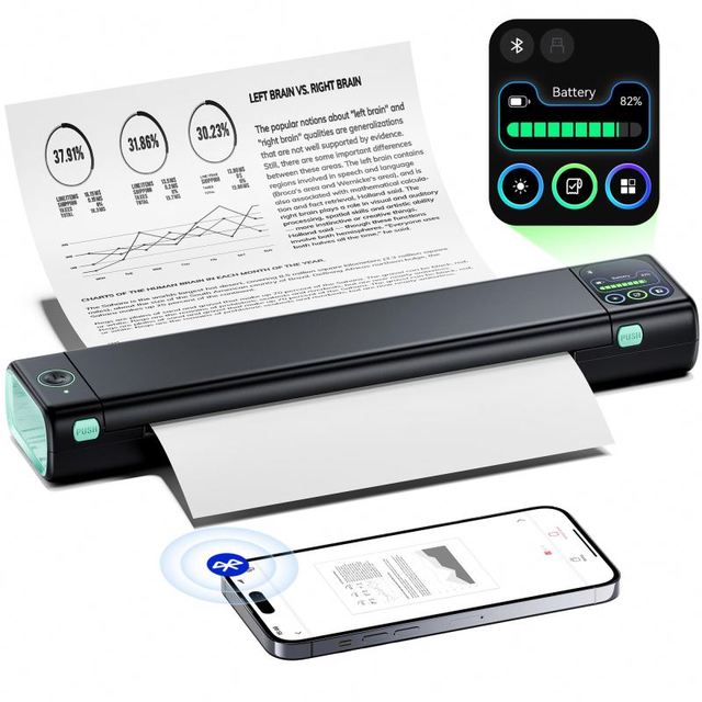 Phomemo M08D Portable Handheld Printer Mini Thermal Printer Wireless Mobile Printer Inkless Printer for Business Study