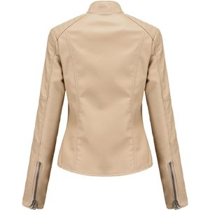 Chaquetas de Cuero Genuino de Cordero para Mujer, al por Mayor, a Bajo Precio, Chaquetas de Motera, Chaqueta de Cuero a la Moda para Mujer - Product Image 2