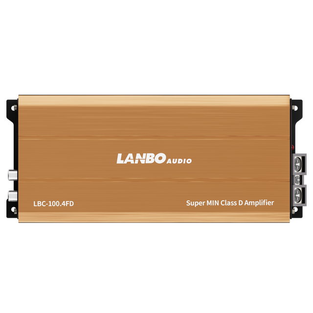Lanbo Super Mini Size 4-Channel Class D Car Amplifier 100W X 4 RMS High-Performance Audio Amp
