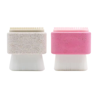BL 2024 Offre Spéciale 2 en 1 silicone ECO paille de blé double extrémité brosse de nettoyage du visage brosse de nettoyage du visage de haute qualité