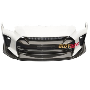 Nouveau diffuseur de pare-chocs avant en fibre de carbone style TS, à fixer par boulons, noir carbone poli haute brillance pour GT-R35 2008-2020 - Product Image 5