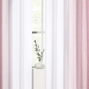 Ombre tende oscuranti in bianco <span class=keywords><strong>e</strong></span> <span class=keywords><strong>rosa</strong></span> 2 tonalità di lino con stampa sfumata tende da finestra reversibili per soggiorno in camera da letto - Product Image 2