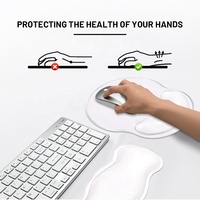 Tapis de jeu transparent pour PC, tapis de bureau en gel, repose-poignet en silicone pour souris de jeu, tapis de souris personnalisé en silicone transparent pour la maison et le bureau