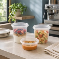 Contenants alimentaires en PP transparent recyclables avec couvercles sécurisés pour sushis, fruits de mer, fruits, salades, en-cas et plats préparés en supermarché