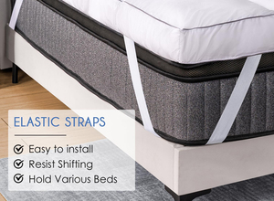 Cooling Pillow Top <strong>Mattress</strong> <strong>Topper</strong> Extra Thick Plush <strong>Mattress</strong> Pad Cover Overfilled with 7D Down Alternative Soften <strong>Hard</strong> <strong>Mattress</strong> - Product Image 5