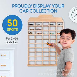 Estante de almacenamiento de madera para pared, con múltiples niveles, para exhibir coches, figuras de juguete, 8+ capas, para niños de 8 a 13 años. - Product Image 5