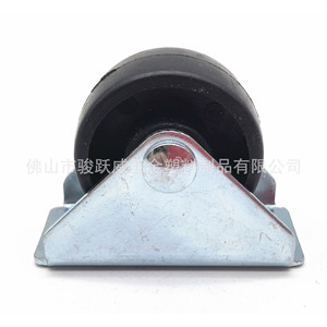Roulettes pour meubles 30 mm, noires, en PP, fixation rigide, pour usage meubles - Product Image 4