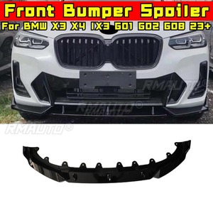 Xe Phía Trước Bumper Lip Khuếch Tán Spoiler Bóng Màu Đen Sửa Đổi Phần Cho BMW X3 <span class=keywords><strong>X4</strong></span> IX3 G01 G02 G08 2023 + Phụ Kiện Xe Hơi - Product Image 2