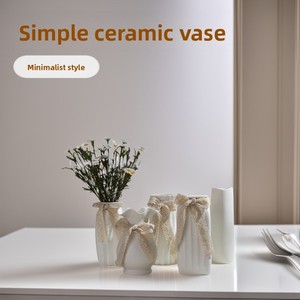 Jarrón de Flores Secas Artístico Blanco, Cerámico, Hidropónico, para Arreglos Florales, <span class=keywords><strong>Gesta</strong></span>, para Sala de Estar, Moderno, Ahorra Agua, Duradero - Product Image 2