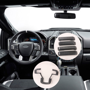 Steering Wheel Inner <b>Door</b> Handle Cover Interior <b>Trim</b> for F150 2015 2016 2017 2018 2019 Carbon Fiber Print - Product Image 1