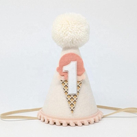 Chapeau de fête pour enfants, anniversaire, boule de poils, licorne, crème glacée, course, lion, biscuit, marguerite, fleur, ramadan, remise de diplôme, 1er, 2e anniversaire