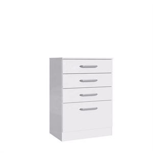 Commode de style moderne Decibel DB-CM1042 BR à 4 tiroirs, en bois durable, pour chambre à coucher, en panneaux de particules, couleur blanche - Product Image 4
