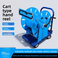 Enrouleur de tuyau léger à manivelle de type chariot avec garantie d'un an, personnalisable pour tuyaux d'essence et de diesel, origine Chine