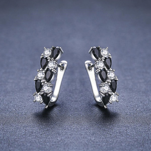Orecchini a goccia a scacchiera da donna, semplici ed eleganti, per uso quotidiano, accessori per le orecchie - Product Image 2