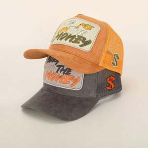 Gorra Trucker de 5 Paneles Personalizada al por Mayor, de Gamuza, con Logotipo Bordado en Parche Tejido, Malla, Cierre a Presión Ajustable, de Alta Calidad, Deportiva para Hombre - Product Image 2