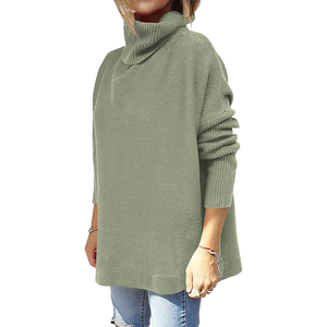 Eco Women's Suit Plain Knitted Turtleneck Female <strong>Wool</strong> Cashmere Sweater <strong>Pant</strong> 2 Piece Set Women Sweater Knit Two Piece Se - Product Image 2