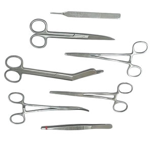 Kit d'instruments chirurgicaux manuels les plus vendus, ciseaux de laboratoire en acier inoxydable, kit chirurgical médical professionnel, ensemble de pansements général - Product Image 2
