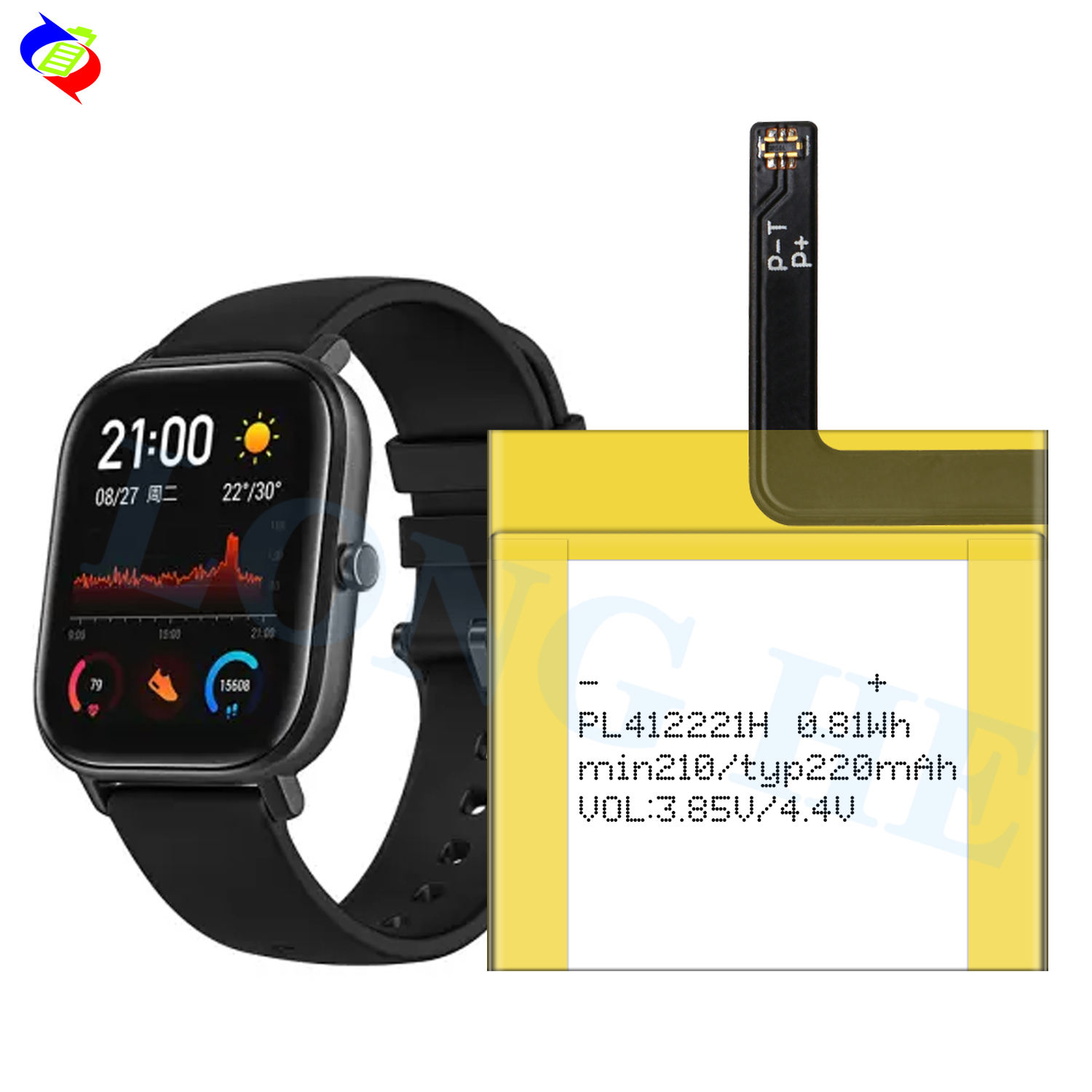 Amazfit Gts Mini Bateria 220mAh Bateria De Polímero De Lítio