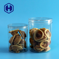 Vente en gros de design moderne Chewing-gum jetable en plastique PET pour barbe à papa Biscuits Boîte d'emballage alimentaire Couvercle anti-fuite BPA