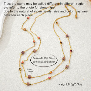 ชุดเครื่องประดับแฟชั่นที่ดูเก๋ไก๋ทุกวันมีองค์ประกอบของหนามและลูกปัดอัญมณี - Product Image 4