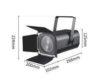 Projecteur LED COB Zoom 100W avec volets, blanc chaud/froid/RGBW, gradation fluide, éclairage stroboscopique pour église, mariage, théâtre