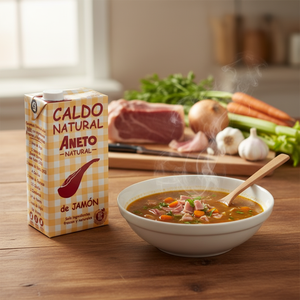 Meilleure vente en gros de bouillon de jambon bio naturel frais parfumé sain 6x1L fabriqué en Espagne - Product Image 3