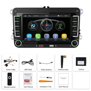 วิทยุติดรถยนต์ Podofo 7 นิ้ว 2Din MP5 มัลติมีเดียไร้สาย รองรับ Carplay&Android Auto BT SWC สำหรับ VW/PASSAT/POLO/GOLF/Seat/Skoda ODM - Product Image 6