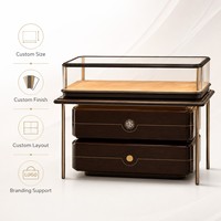 Comptoir de présentation en verre personnalisé pour bijouterie avec rangement pour magasin de détail de bijoux
