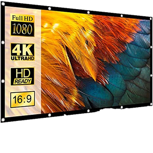 Écran de projection portable extérieur de niveau cinéma <span class=keywords><strong>4k</strong></span> pliable 120 pouces 16:9 en <span class=keywords><strong>toile</strong></span> de polyester élastique - Product Image 1
