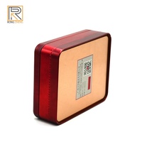 Boîte en métal rectangulaire ou carrée personnalisable pour chocolats, bonbons et biscuits, qualité alimentaire, imprimée, vide, emballage sur mesure