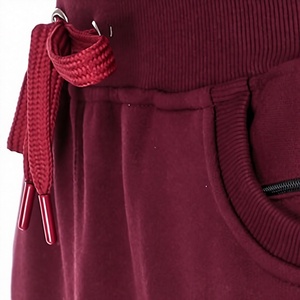 Pantalones Deportivos para Hombre LONG MISSION INDUSTRY, Color Granate, 100% Algodón, Transpirables, Ecológicos, Ligeros, Cintura Elástica con Cordón - Product Image 6